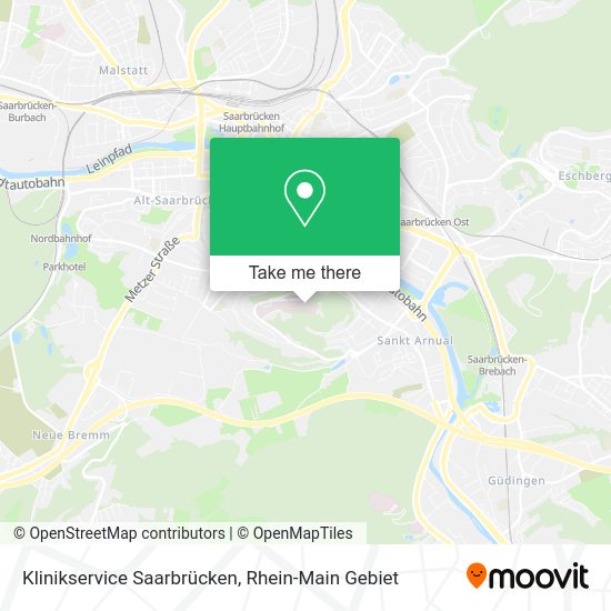 Карта Klinikservice Saarbrücken