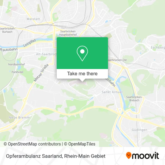 Карта Opferambulanz Saarland