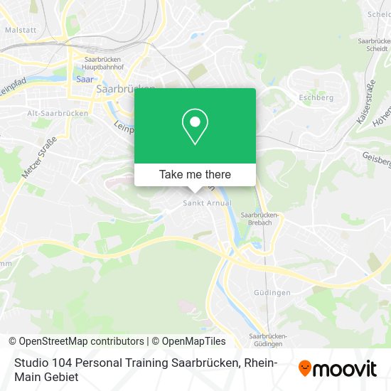 Карта Studio 104 Personal Training Saarbrücken