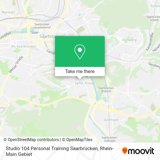 Карта Studio 104 Personal Training Saarbrücken