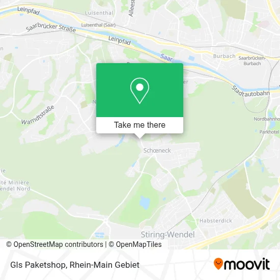 Gls Paketshop map