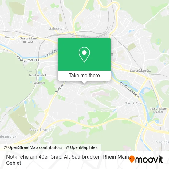 Карта Notkirche am 40er-Grab, Alt-Saarbrücken
