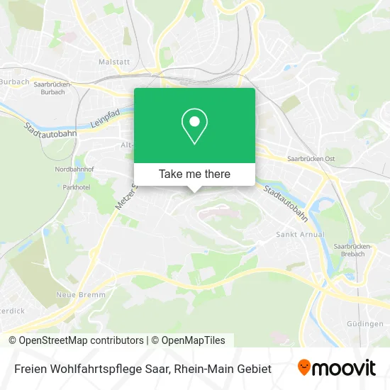 Карта Freien Wohlfahrtspflege Saar