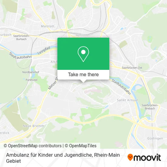 Карта Ambulanz für Kinder und Jugendliche