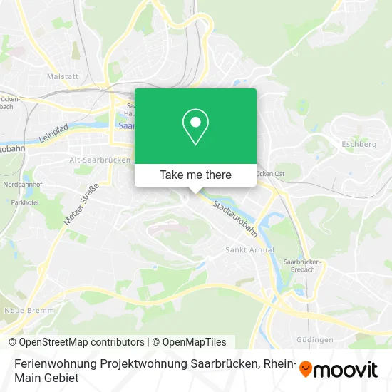 Карта Ferienwohnung Projektwohnung Saarbrücken