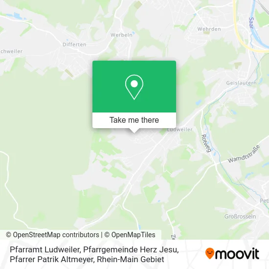Карта Pfarramt Ludweiler, Pfarrgemeinde Herz Jesu, Pfarrer Patrik Altmeyer