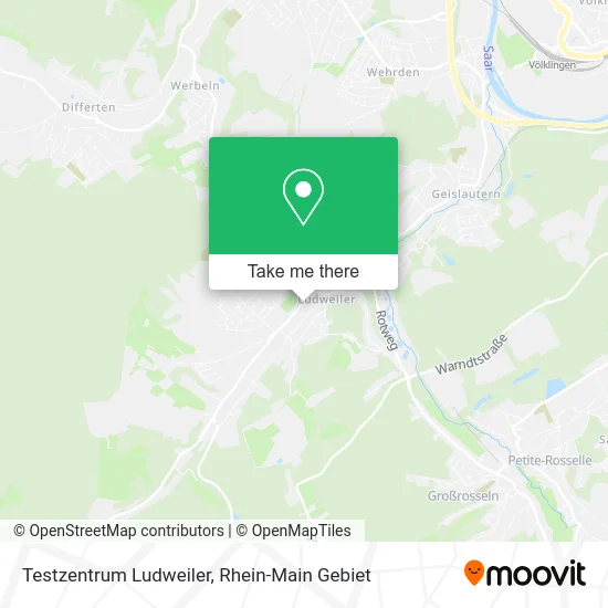 Карта Testzentrum Ludweiler