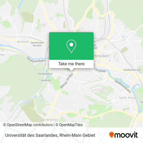Карта Universität des Saarlandes