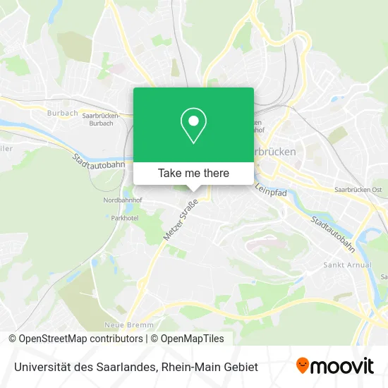 Карта Universität des Saarlandes