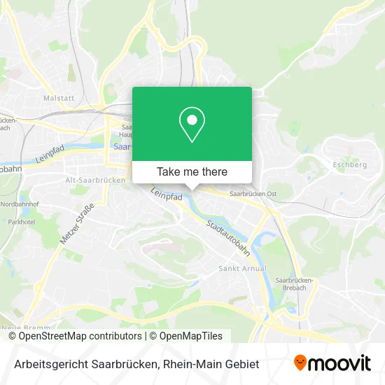 Карта Arbeitsgericht Saarbrücken