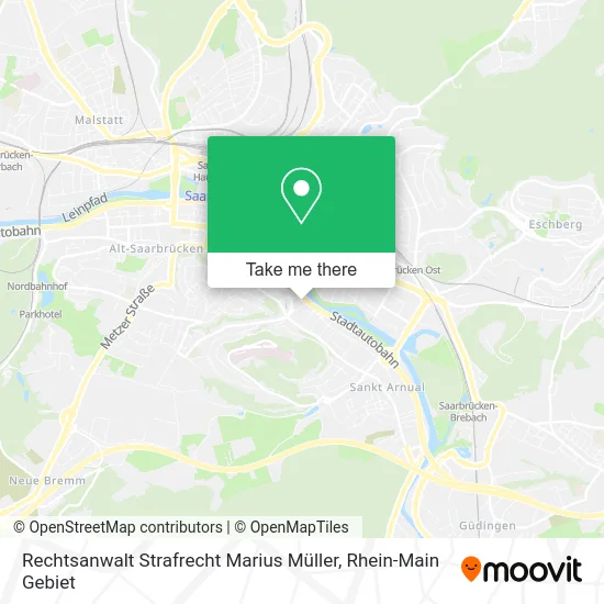 Карта Rechtsanwalt Strafrecht Marius Müller