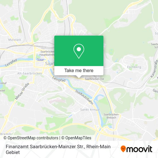 Карта Finanzamt Saarbrücken-Mainzer Str.