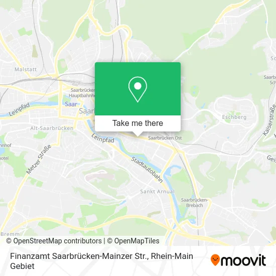 Карта Finanzamt Saarbrücken-Mainzer Str.