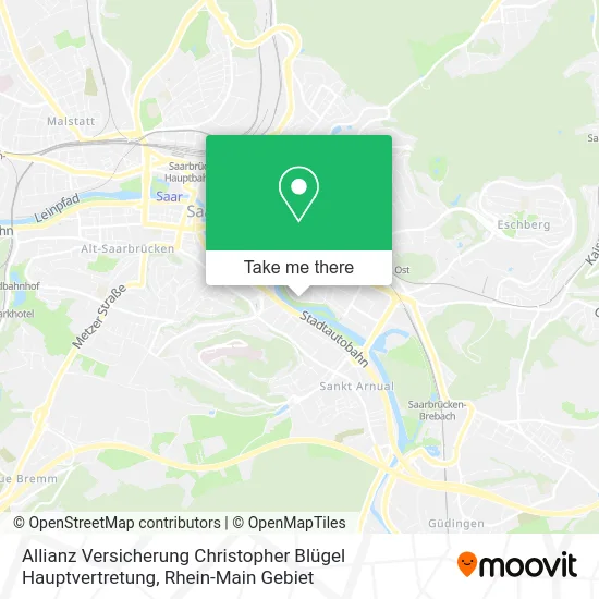 Карта Allianz Versicherung Christopher Blügel Hauptvertretung