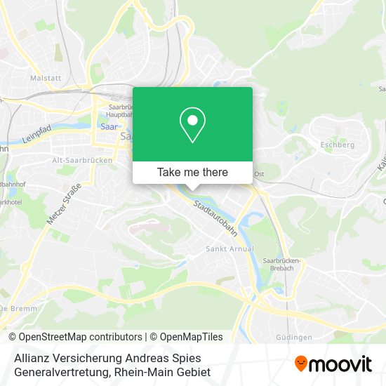 Карта Allianz Versicherung Andreas Spies Generalvertretung