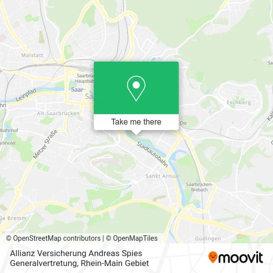 Карта Allianz Versicherung Andreas Spies Generalvertretung