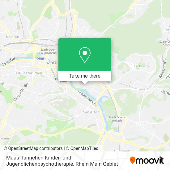 Карта Maas-Tannchen Kinder- und Jugendlichenpsychotherapie