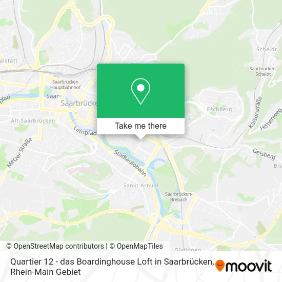 Карта Quartier 12 - das Boardinghouse Loft in Saarbrücken