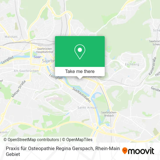 Карта Praxis für Osteopathie Regina Gerspach