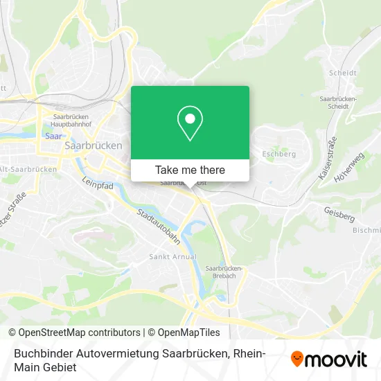 Карта Buchbinder Autovermietung Saarbrücken