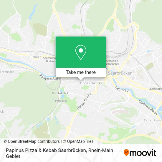 Карта Papinus Pizza & Kebab Saarbrücken