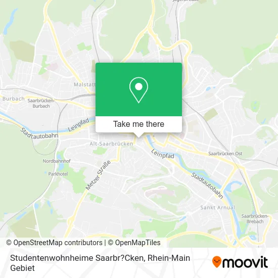 Карта Studentenwohnheime Saarbr?Cken