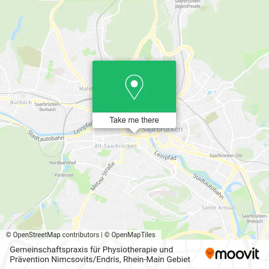 Карта Gemeinschaftspraxis für Physiotherapie und Prävention Nimcsovits / Endris