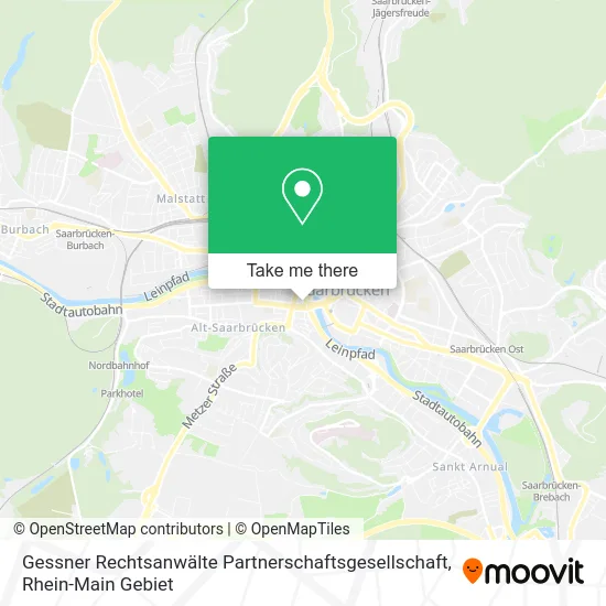 Карта Gessner Rechtsanwälte Partnerschaftsgesellschaft