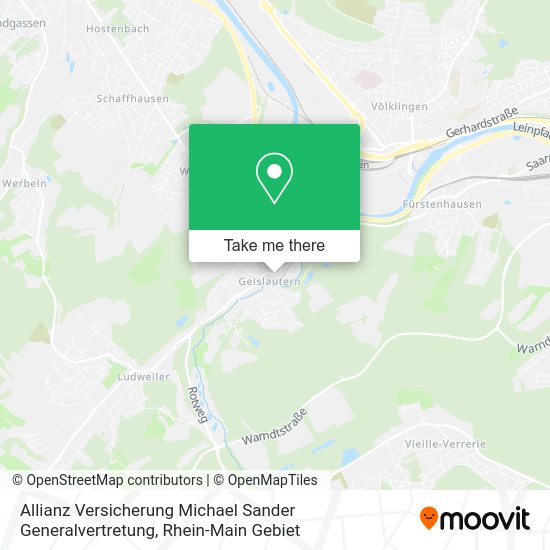Карта Allianz Versicherung Michael Sander Generalvertretung