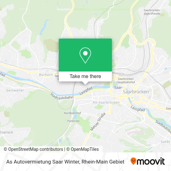 Карта As Autovermietung Saar Winter