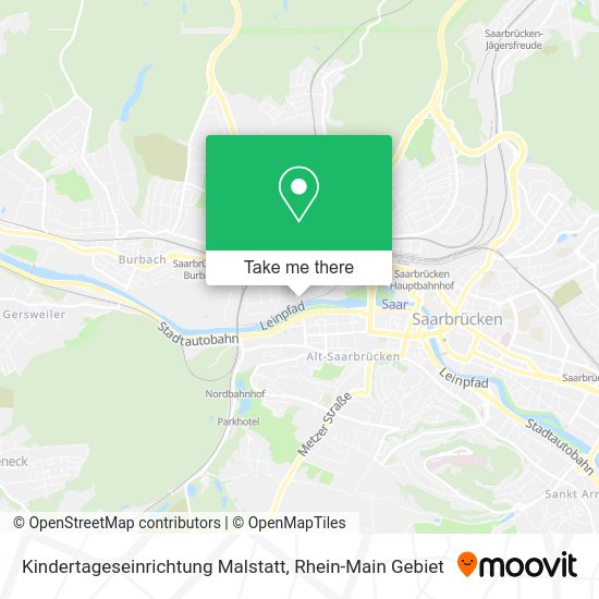 Карта Kindertageseinrichtung Malstatt