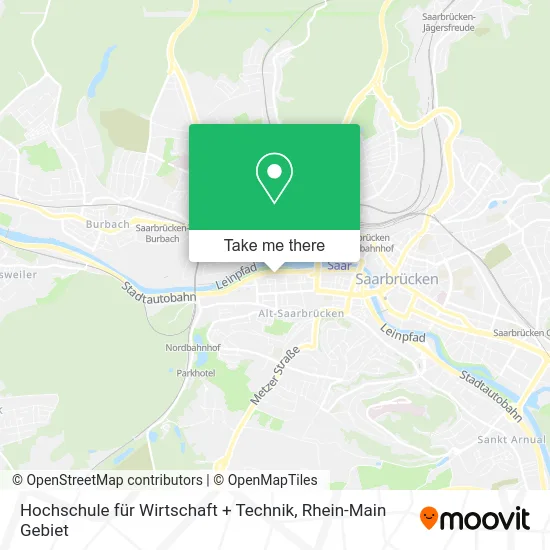 Карта Hochschule für Wirtschaft + Technik