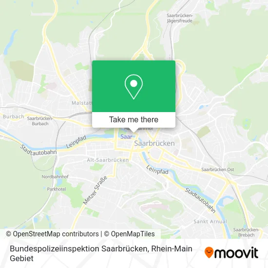Карта Bundespolizeiinspektion Saarbrücken