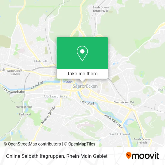 Карта Online Selbsthilfegruppen