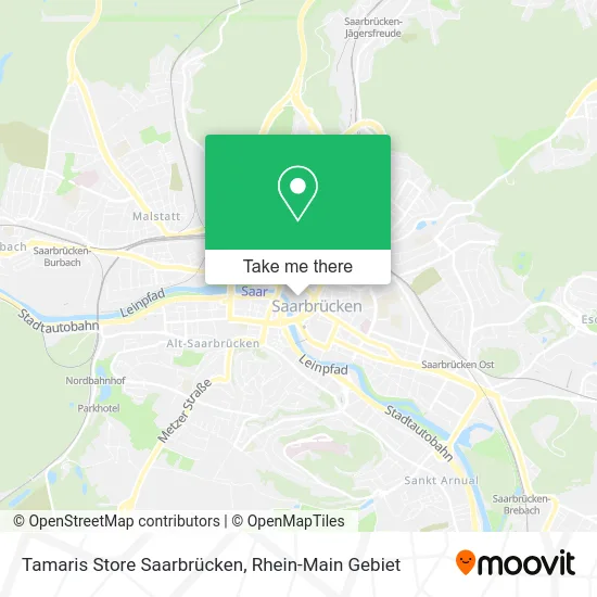 Карта Tamaris Store Saarbrücken