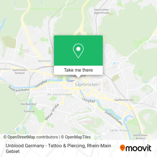 Карта Unblood Germany - Tattoo & Piercing