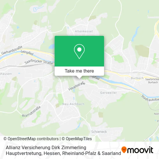 Карта Allianz Versicherung Dirk Zimmerling Hauptvertretung