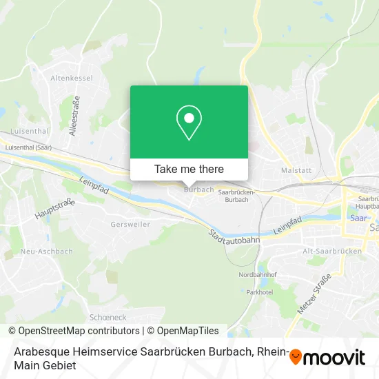 Карта Arabesque Heimservice Saarbrücken Burbach