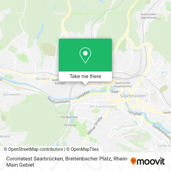 Карта Coronatest Saarbrücken, Breitenbacher Platz