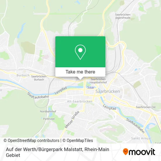 Карта Auf der Werth / Bürgerpark Malstatt