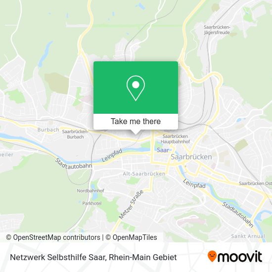 Карта Netzwerk Selbsthilfe Saar