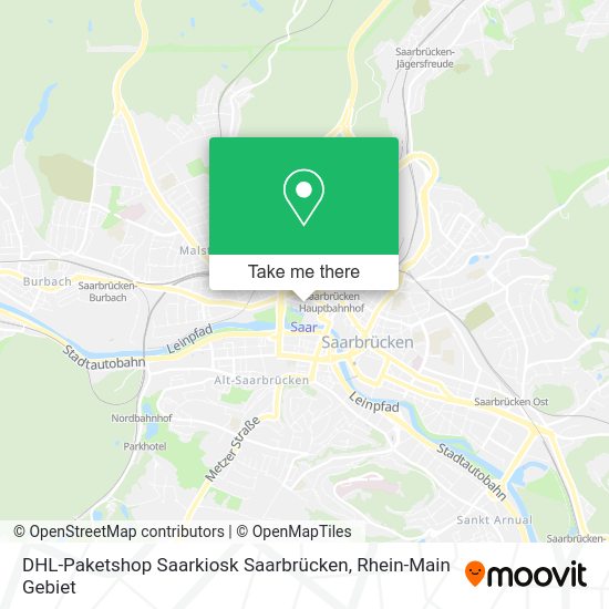 Карта DHL-Paketshop Saarkiosk Saarbrücken