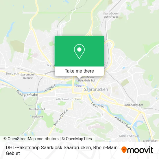 Карта DHL-Paketshop Saarkiosk Saarbrücken