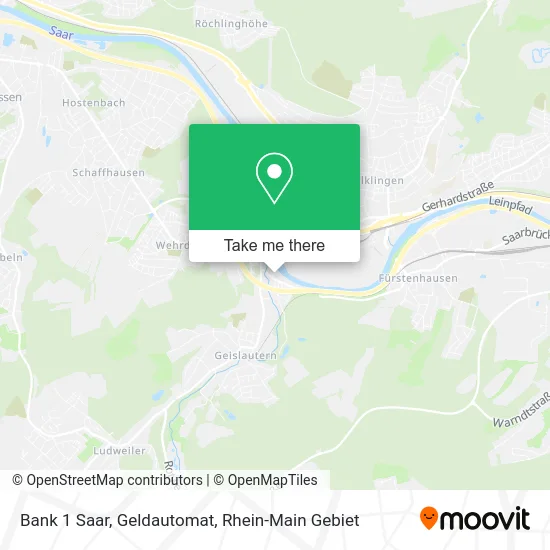 Bank 1 Saar, Geldautomat map
