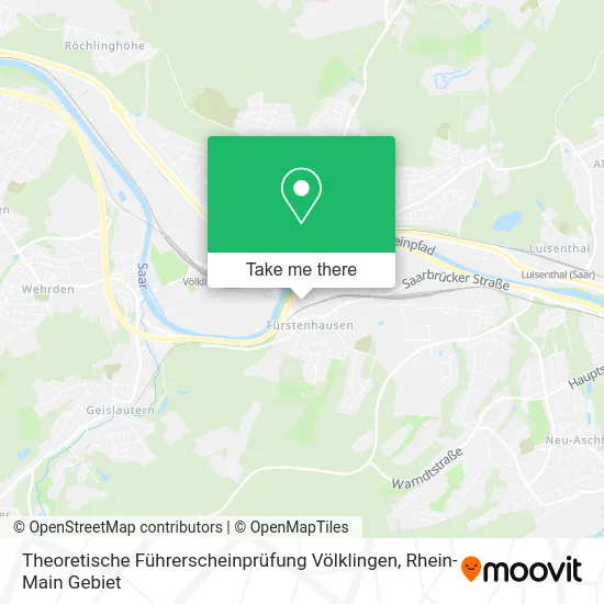 Theoretische Führerscheinprüfung Völklingen map