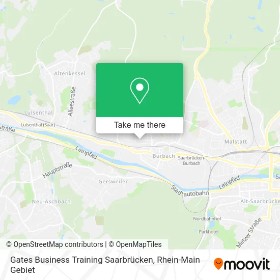 Карта Gates Business Training Saarbrücken