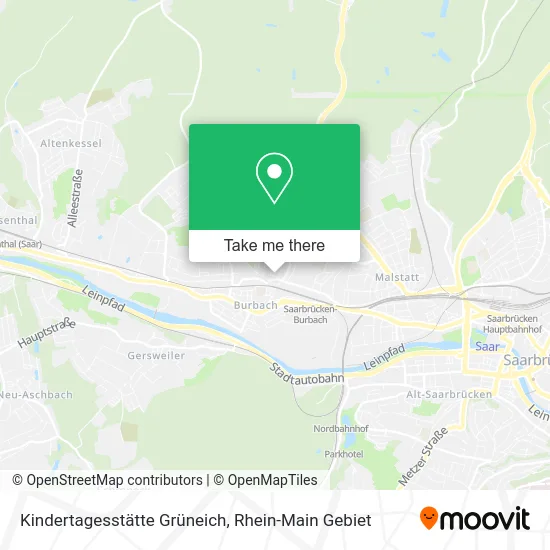 Карта Kindertagesstätte Grüneich