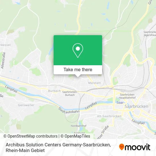 Карта Archibus Solution Centers Germany-Saarbrücken