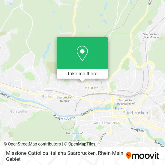 Карта Missione Cattolica Italiana Saarbrücken