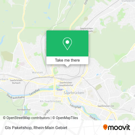 Gls Paketshop map